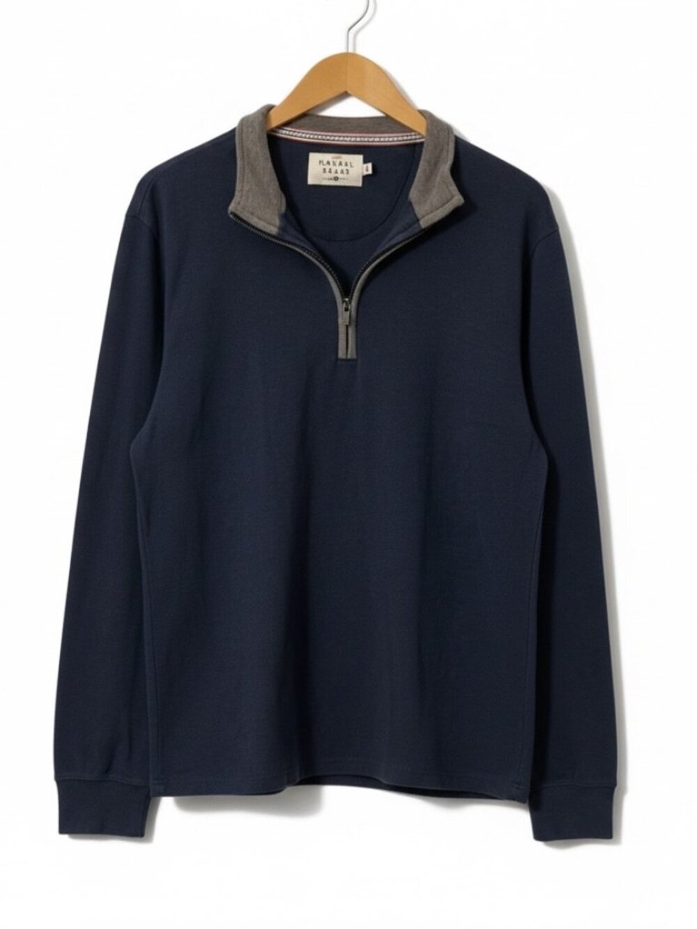 The Normal Brand Puremeso Weekend Quarter Zip Mens M Navy Pullover Coastal Prep